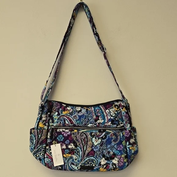 Vera Bradley Disney Large On the Go Crossbody Mickey's Paisley Celebration